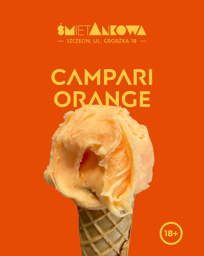 Lody Campari Orange, lodziarnia śmietAnkowa Szczecin