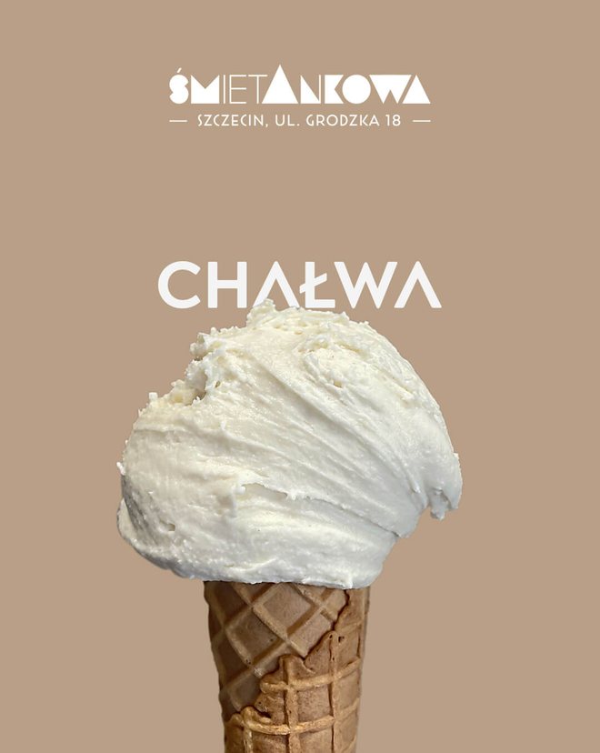Lody chałwowe, lodziarnia śmietAnkowa Szczecin