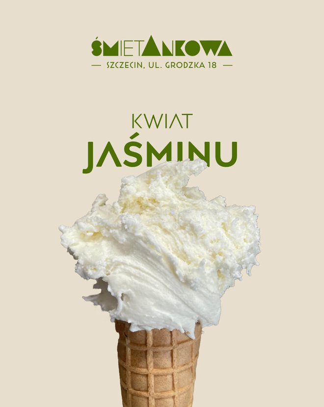 Lody jaśminowe, lodziarnia śmietAnkowa Szczecin