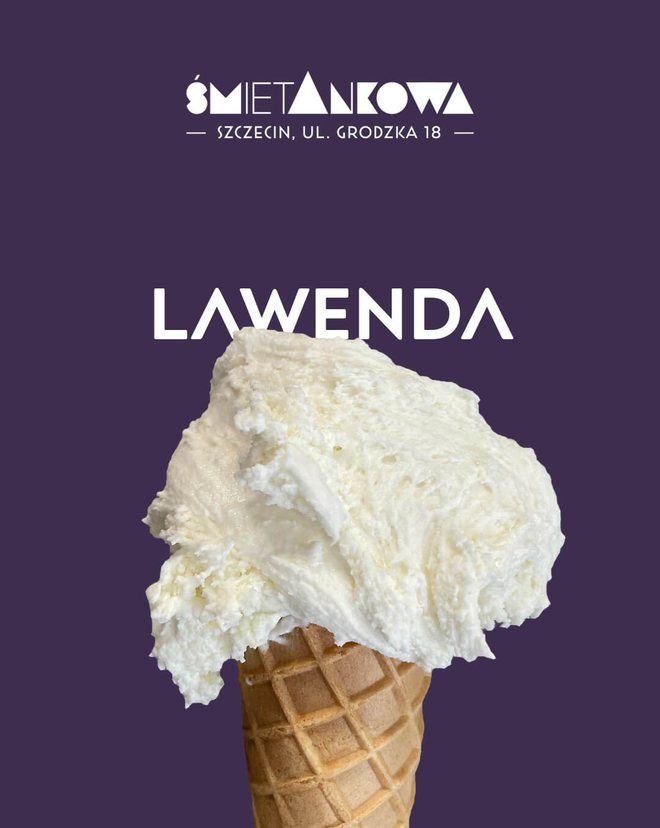 Lody lawendowe, lodziarnia śmietAnkowa Szczecin