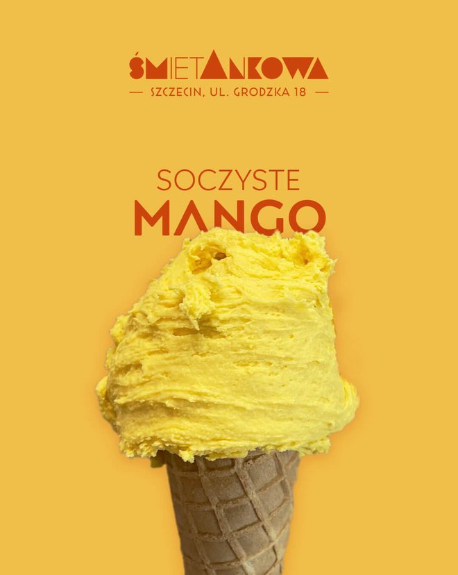 Lody mango, lodziarnia śmietAnkowa Szczecin