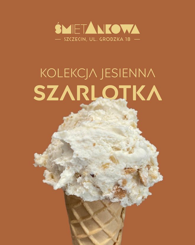 Lody szarlotkowe, lodziarnia śmietAnkowa Szczecin