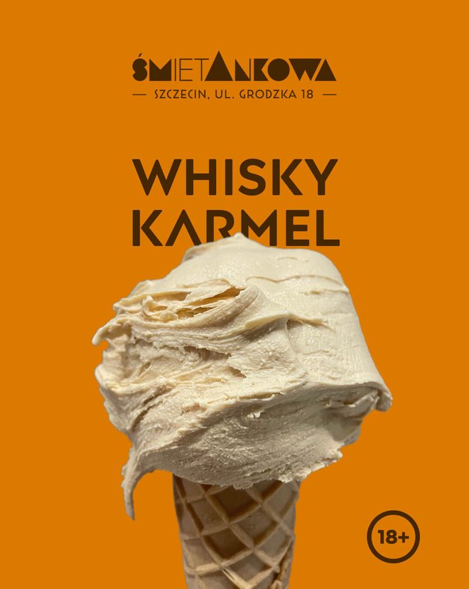 Lody karmelowe z whisky, lodziarnia śmietAnkowa Szczecin
